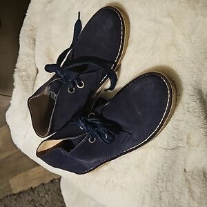 ERIC MICHAEL Men navy blue suede ankle boots size 41